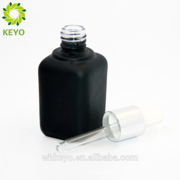 Schwarze rote klare Farbe ätherisches Öl Flaschen 50ml ätherisches Öl Klarglas quadratische Flasche Bart Ölbehälter
